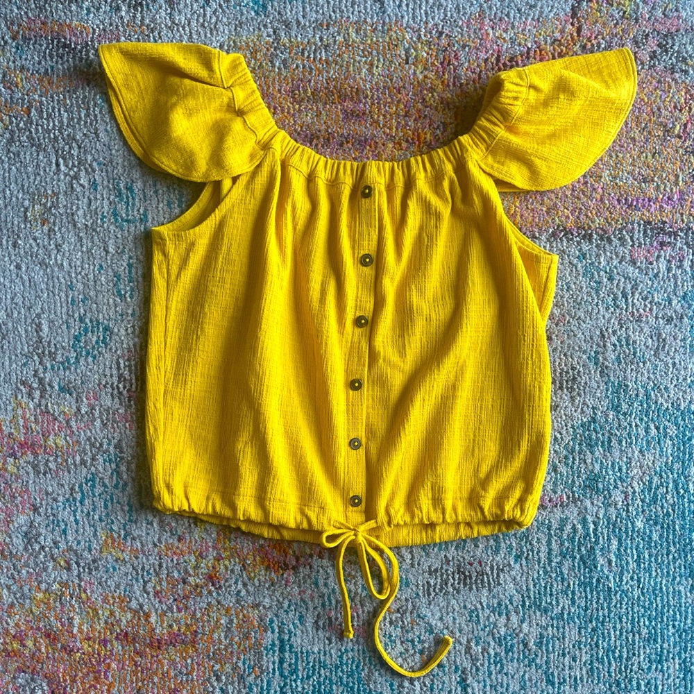 Madewell Golden Mustard Summer Cotton Top size Medium